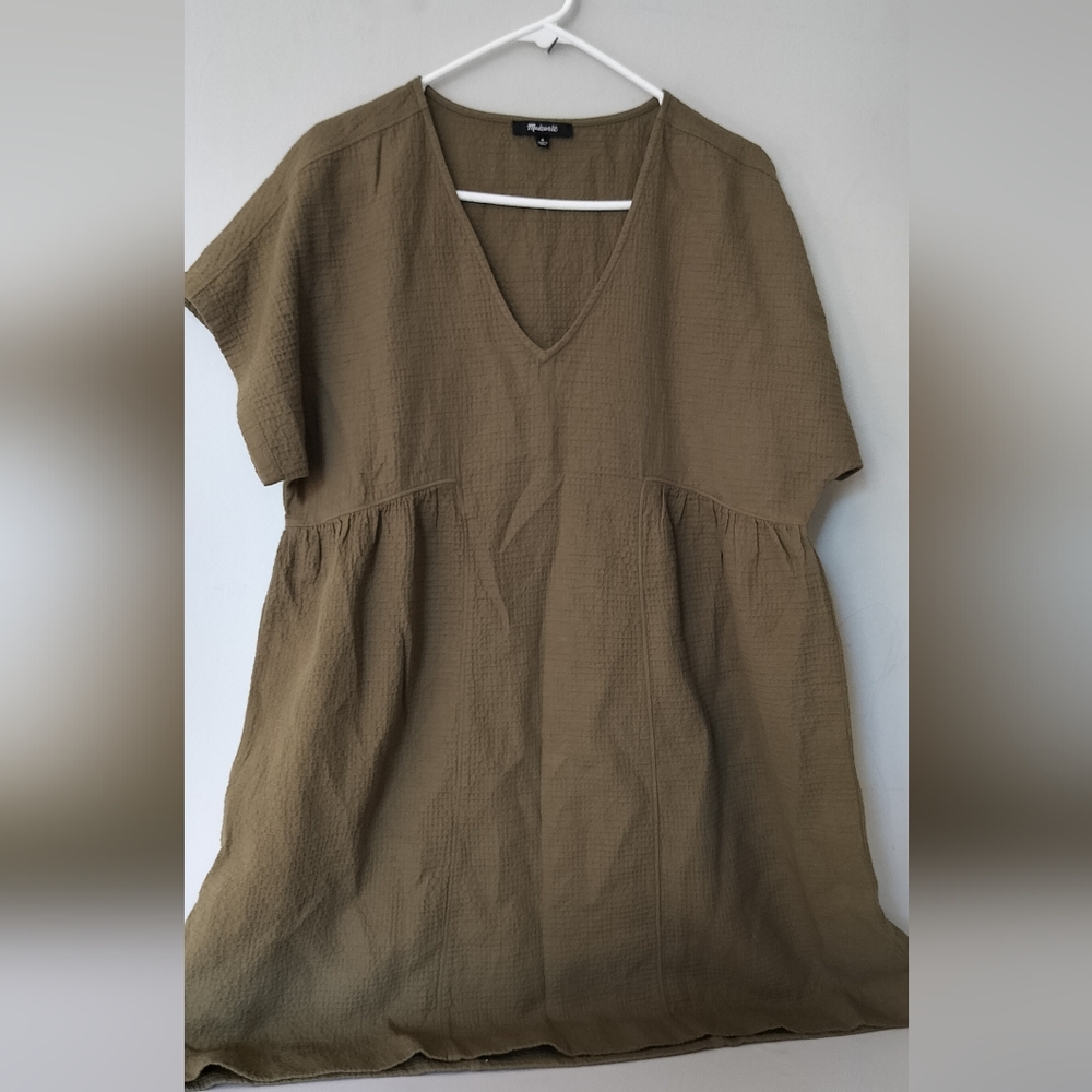 Madewell Brown V-Neck Women Top